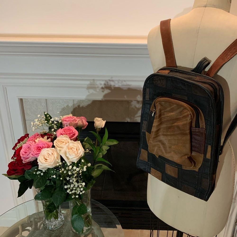 Genuine leather backpack